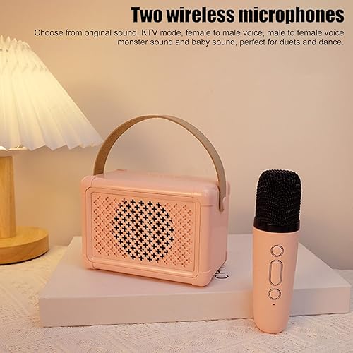 Miniatura 2 de Wireless Karaoke Speakers, Karaoke Machine with 2 Wireless Microphone, Stereo Sound Portable Bluetooth Speaker, Portable Karaoke Machine for Family