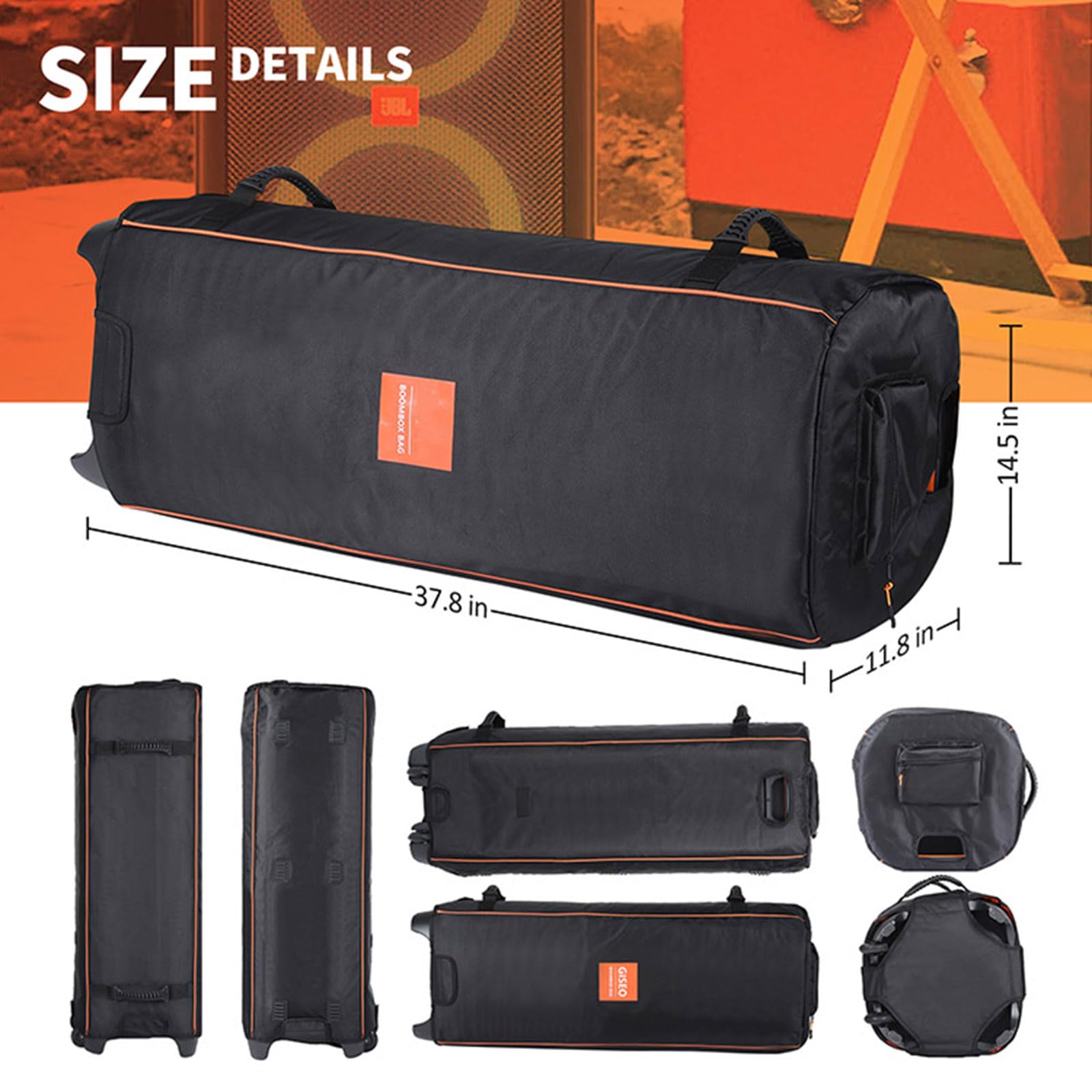 Funda protectora para altavoz JBL PARTYBOX 1000, bolsa de viaje para altavoz al aire libre, funda de almacenamiento multifuncional, color negro