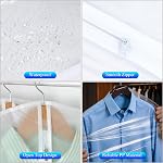 Supkiir 10Pcs Clear Garment Bags for Hanging Clothes, 39x23.6in Transparent Zippered Suit Covers for Closet Storage Travel, Dustproof Lightweight Coat Protector Clothing Storage Bag Shirt Coat Dress