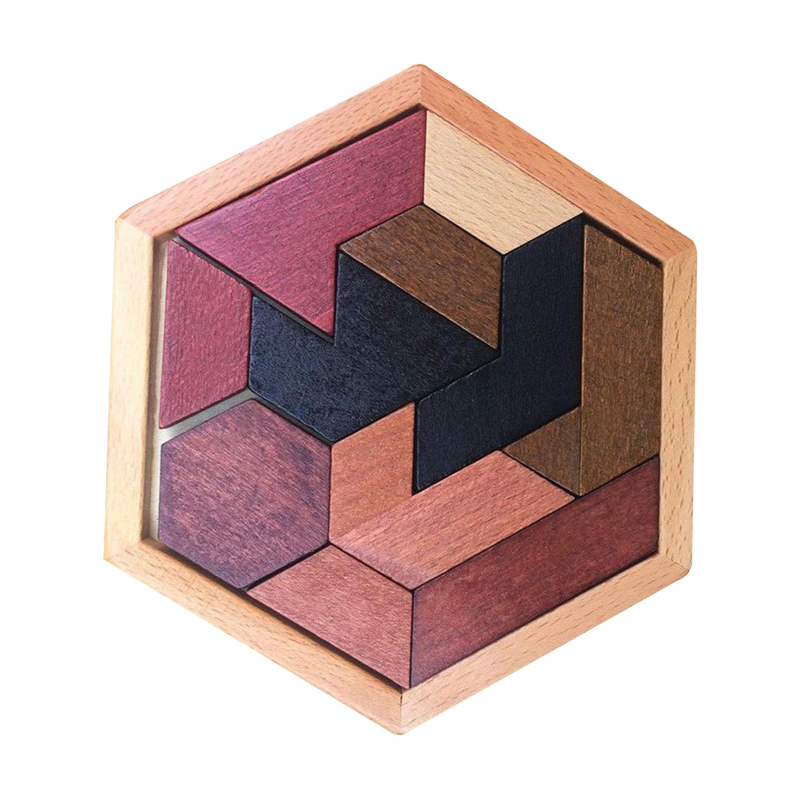 Tangram Puzzle - montesori Wood Puzzle | Hexa Block Puzzle