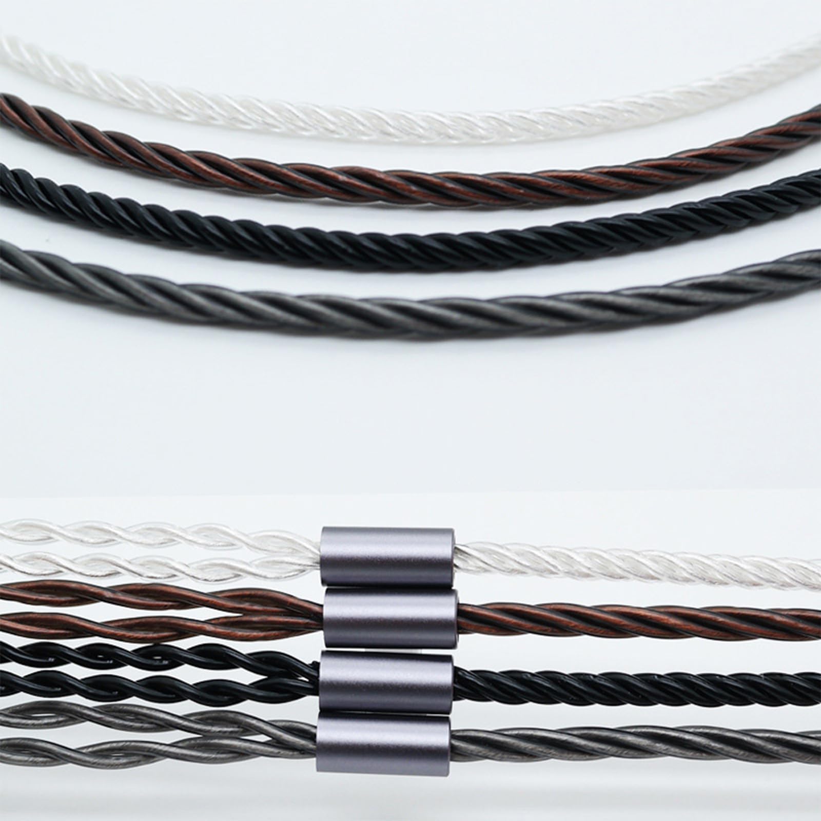 Symmetrisches Kabel mit 4.4mm,2.5mm,3.5mm Adapter für Sennheiser HD580 HD650 HD660 HD600S Kopfhörer,HD414 HD25 3 in 1 Ersatz Aufrüsten Draht(Schwarz)