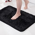 MIULEE Dark Green Absorbent Bath Rugs Soft Large Bathroom Mats Non-Slip and Quick-Drying for Bathroom Bathtub Showers, Machine Washable Carpet (24 x 36 Inches)