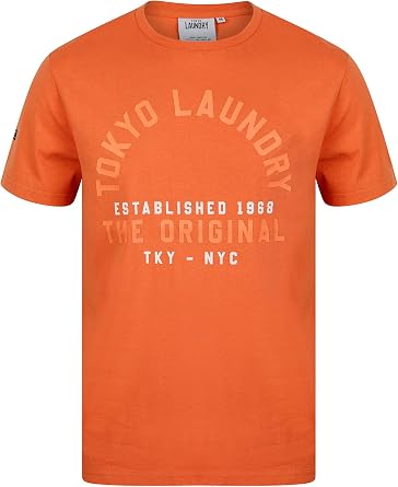 Tokyo Laundry Men's 'Lewes' Vintage Graphic Print Motif Cotton Jersey Crew Neck T-Shirt