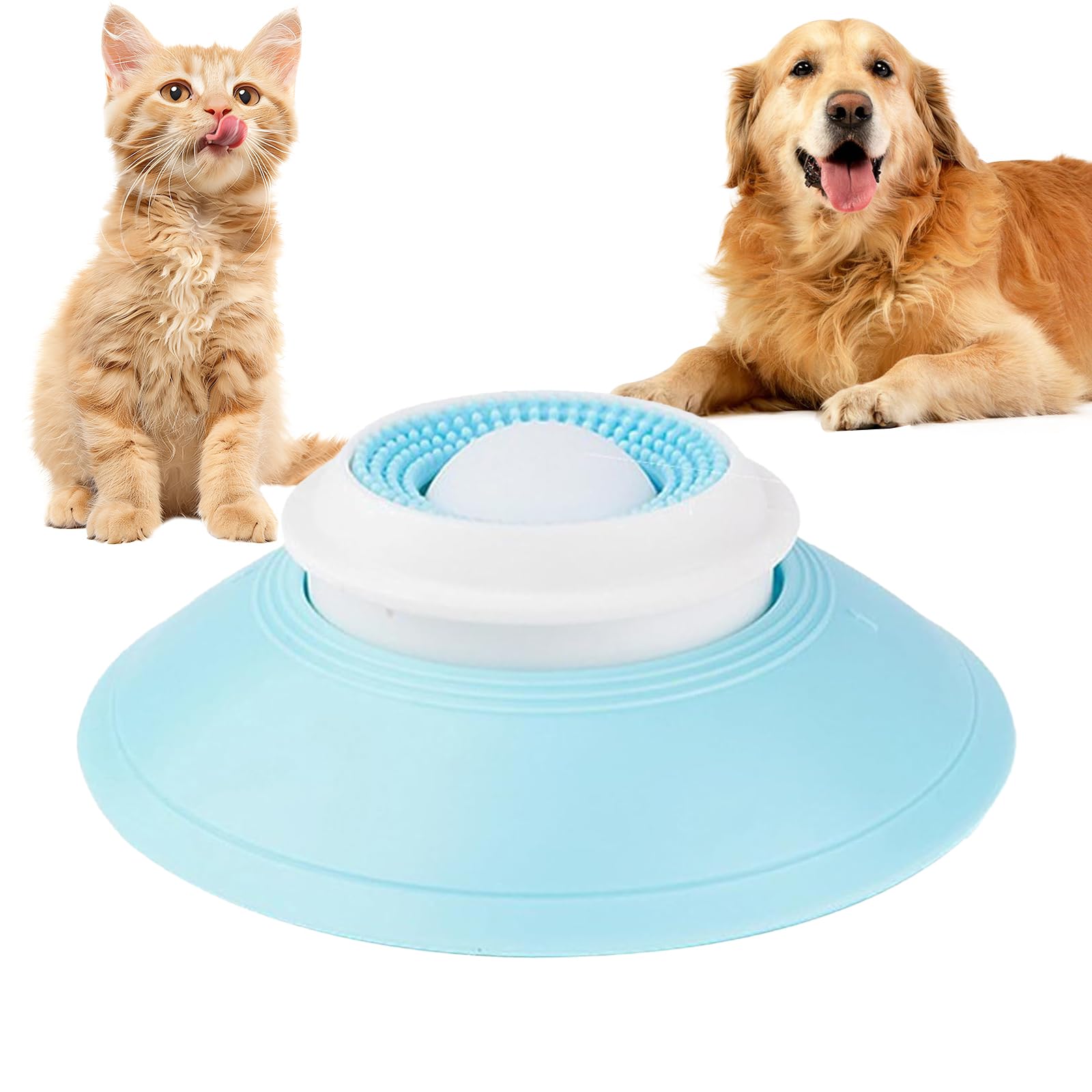 Pet Lick Bowl for Dogs Cats, Dog Snack Toy, Non-Slip Liquid Food Slow Feeder Lick Mats, Dog Licks Roll Ball,Fun Puzzle Food Bowl for Dog Calming & Anxieties Relief (D)