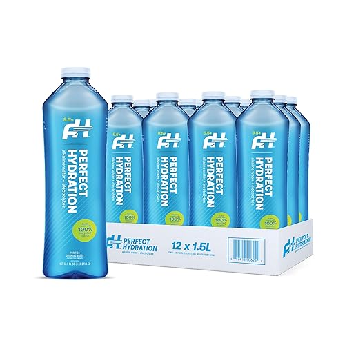 Miniatura 10 de Perfect Hydration Agua potable alcalina de pH 9.5+, fabricada en los Estados Unidos, botella de 1 litro, caja de 12
