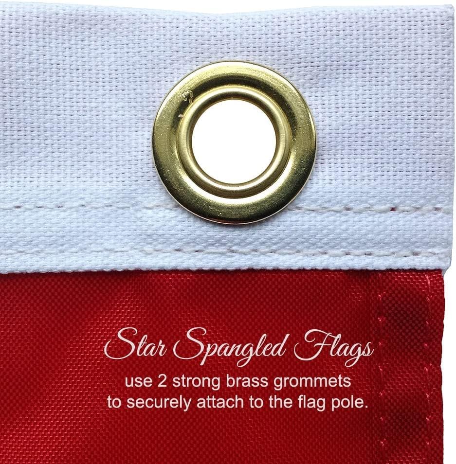 American Flag 5x8-100% Made In USA using Tough, Long Lasting Nylon Built for Outdoor Use, Featuring Embroidered Stars and Sewn Stripes plus Superior Quadruple Stitching on Fly End - Image 5
