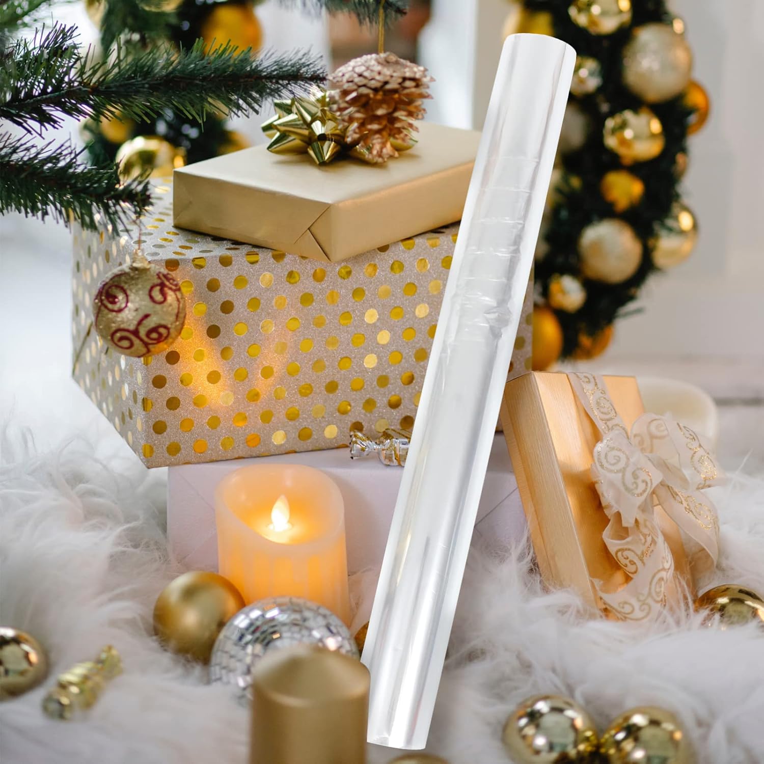 SEWOART Cellophane Wrap Roll 80cm x 10m Cello Bouquet Basket Wrapping for Baskets DIY Crafts and Florist Arrangements