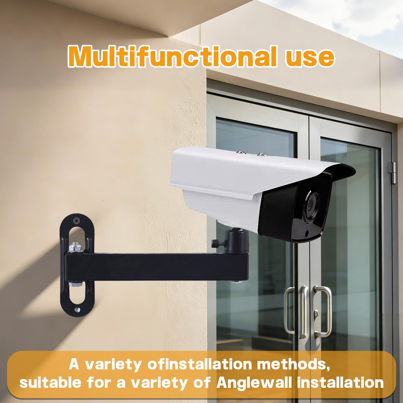 Supporto da Parete per Proiettore,Supporto da parete regolabile, ruotabile a 360°, supporto per proiettore in metallo con interfaccia a vite da 1/4 di pollice per home cinema, ufficio, sala giochi