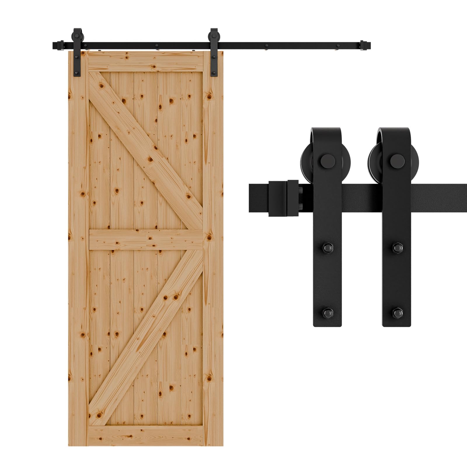 Wolfbird Set completo per porta scorrevole, 183 cm/6 FT
