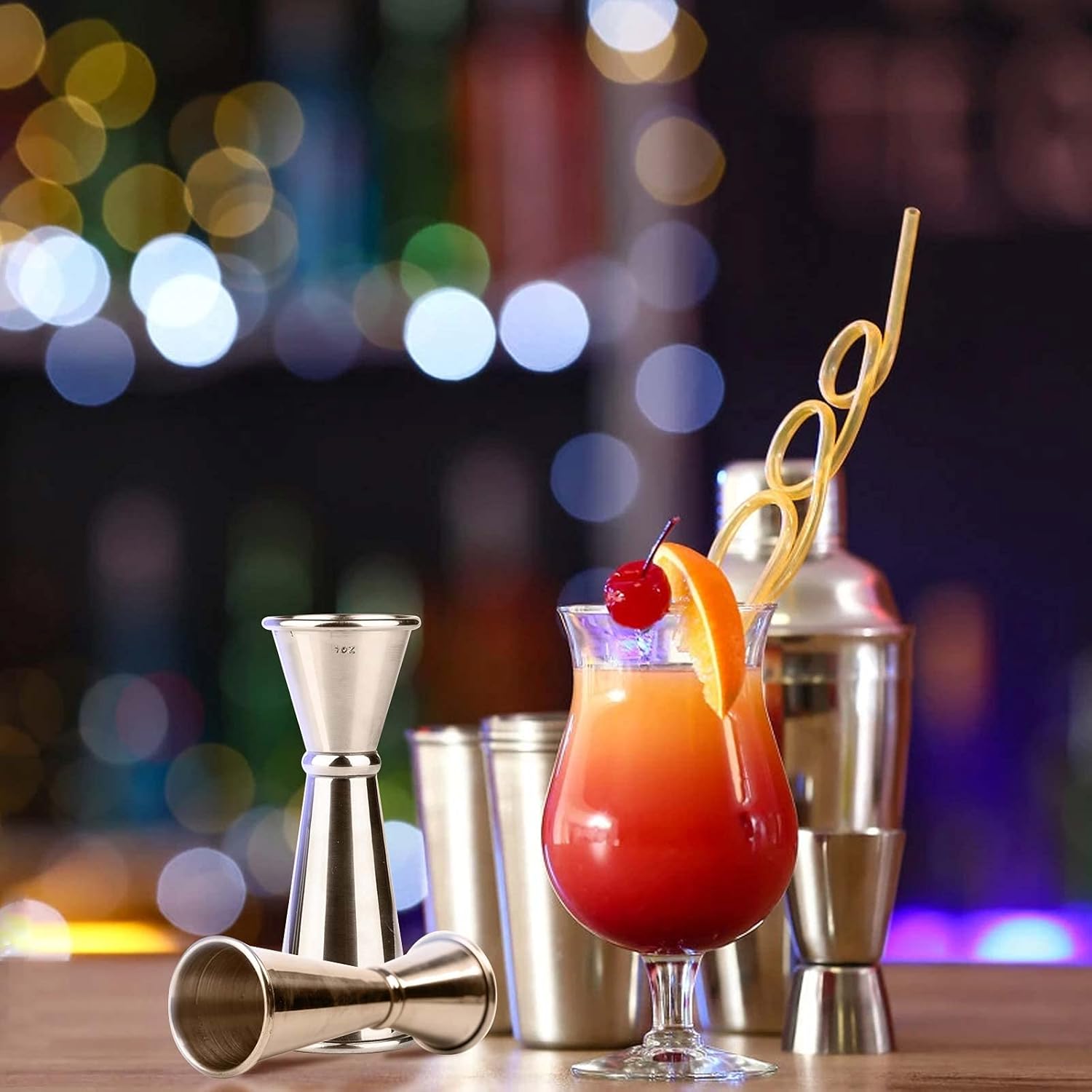 Double Jigger for Bartending Jigger 2 oz 1 oz Cocktail Jigger Japanese Jigger Bar Jigger Cocktail Measuring Jigger Liquor Measuring Jigger with Measurements Inside