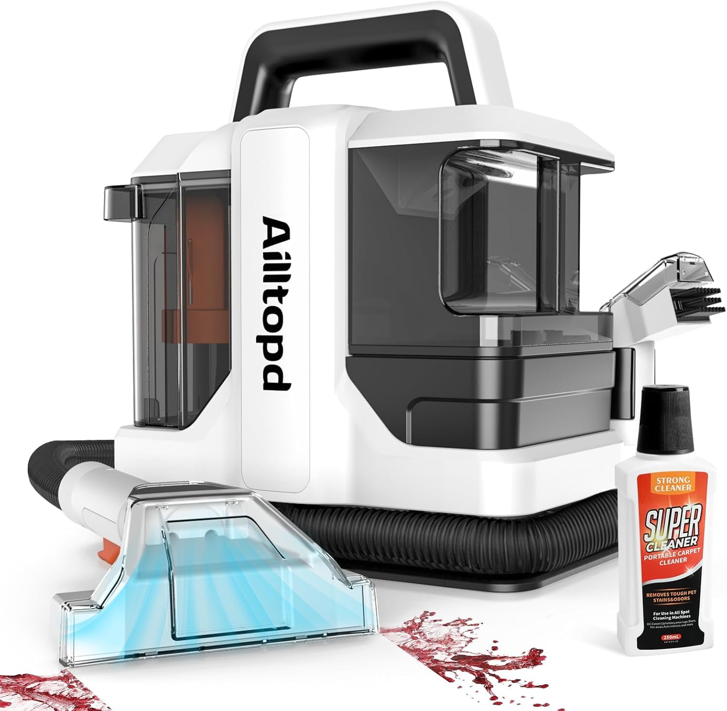 Portable Carpet Upholstery Spot Cleaner Machine Powerful Suction Deep Cleaning Cleaner Machine for Area Rugs Carpet Couch Car