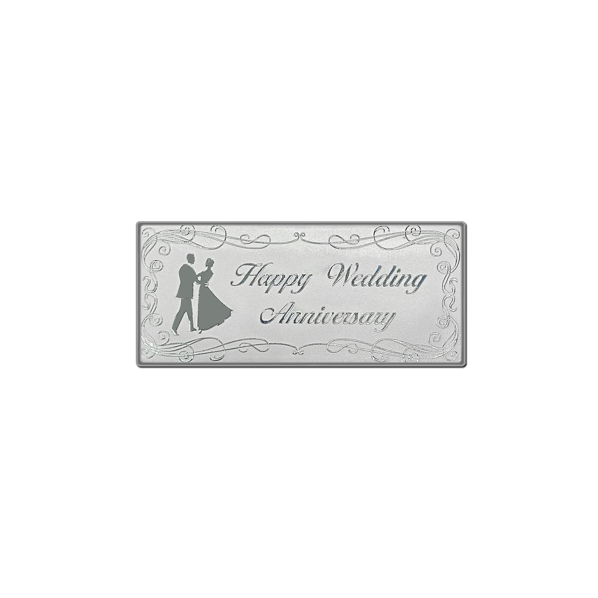 MAA SILVER Pure Silver 20 Grams Happy Wedding Anniversary Bar with 999 Purity (B07D8ZKFJ5) Amazon Price History, Amazon Price Tracker