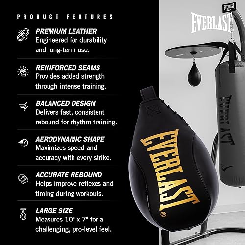 Miniatura 3 de Everlast Speed Punching Bag Speed Bag for Boxing & MMA Durable Reflex Training Boxing Bag for Hand Speed, Accuracy & Home Gym Workouts