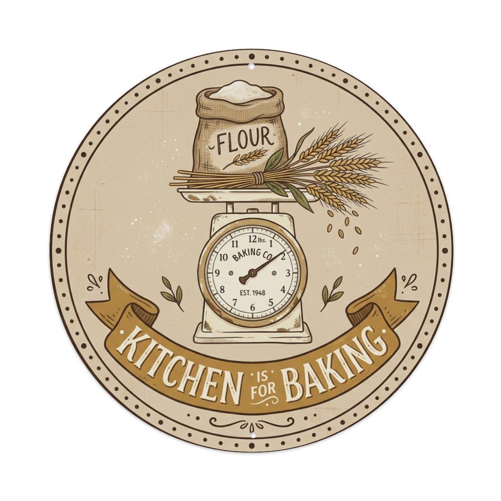 Kitchen Is For Baking Home Bakery Accessory Metal Tin Sign