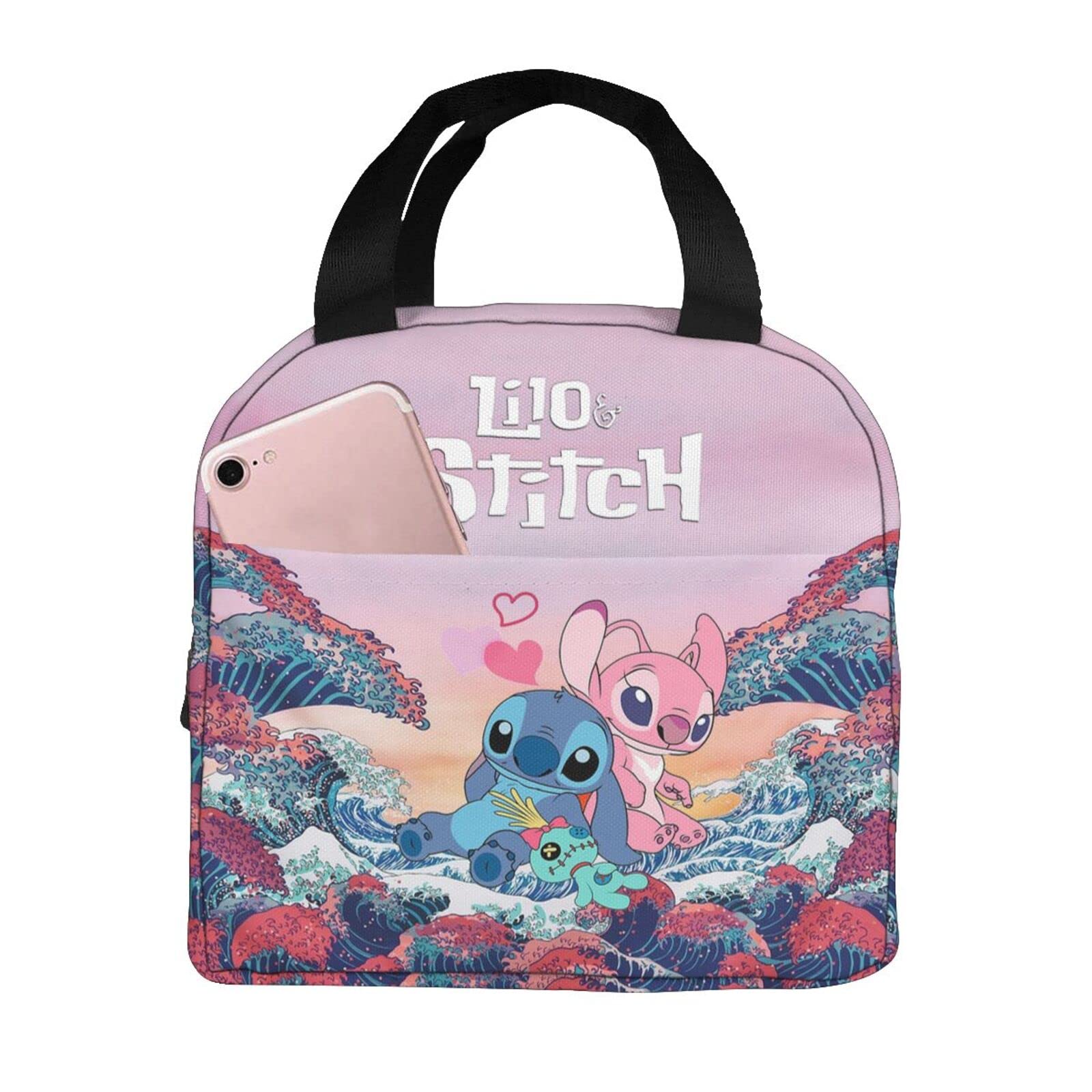 MelbrakinStitch Lunch Box Portable Lunch Bag Lnsulation Insulated Tote Bag Reusable for Office Picnic School for Men Women Boy Girls