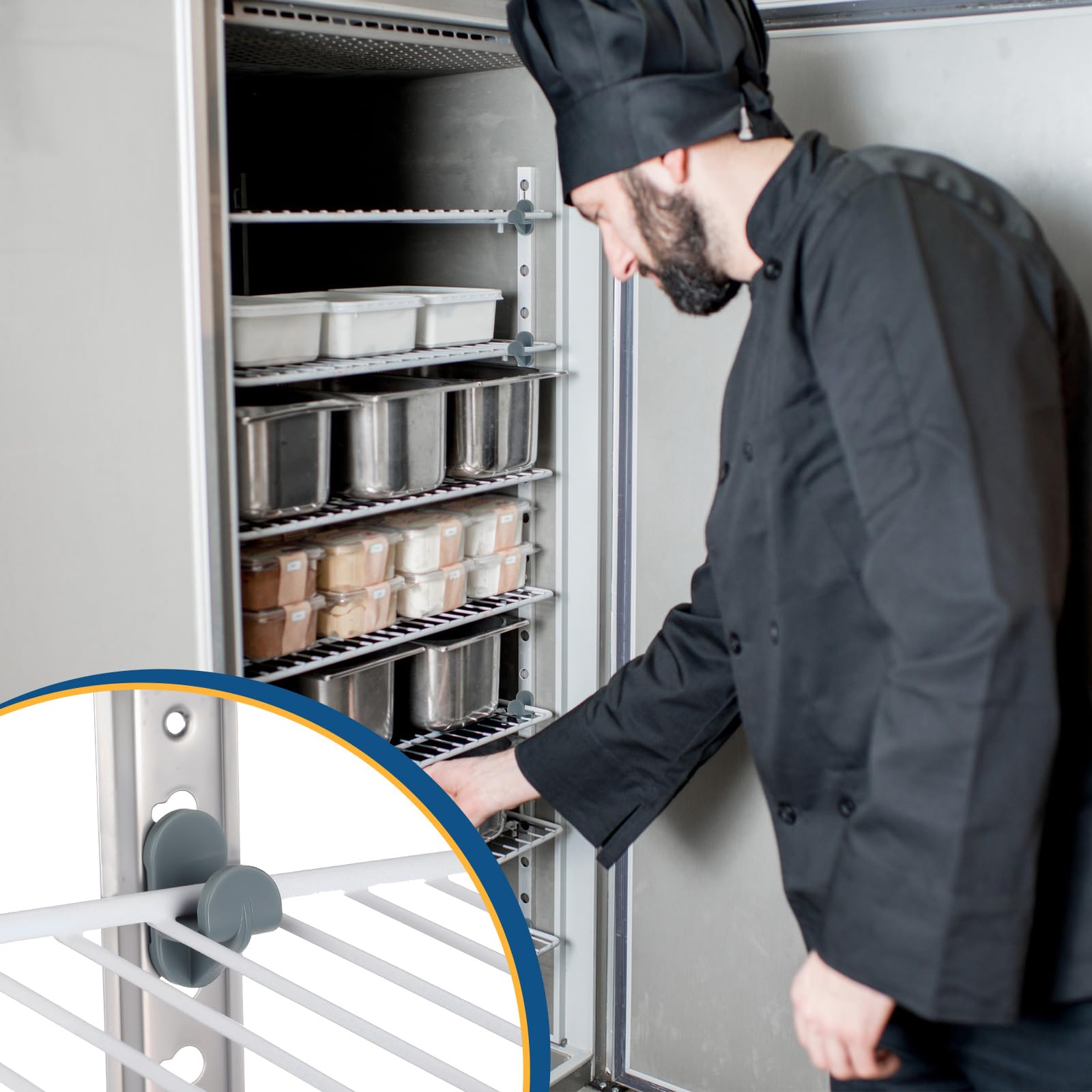 Refrigerator Shelf Clips - Organize Your Fridge! -5