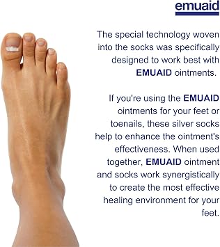 EMUAIDMAX Nail Fungus Travel Companion - EMUAIDMAX Maximum Strength 0.5oz with Silver Ionic Socks is Suitable for Nail Fungus and Athletes Foot