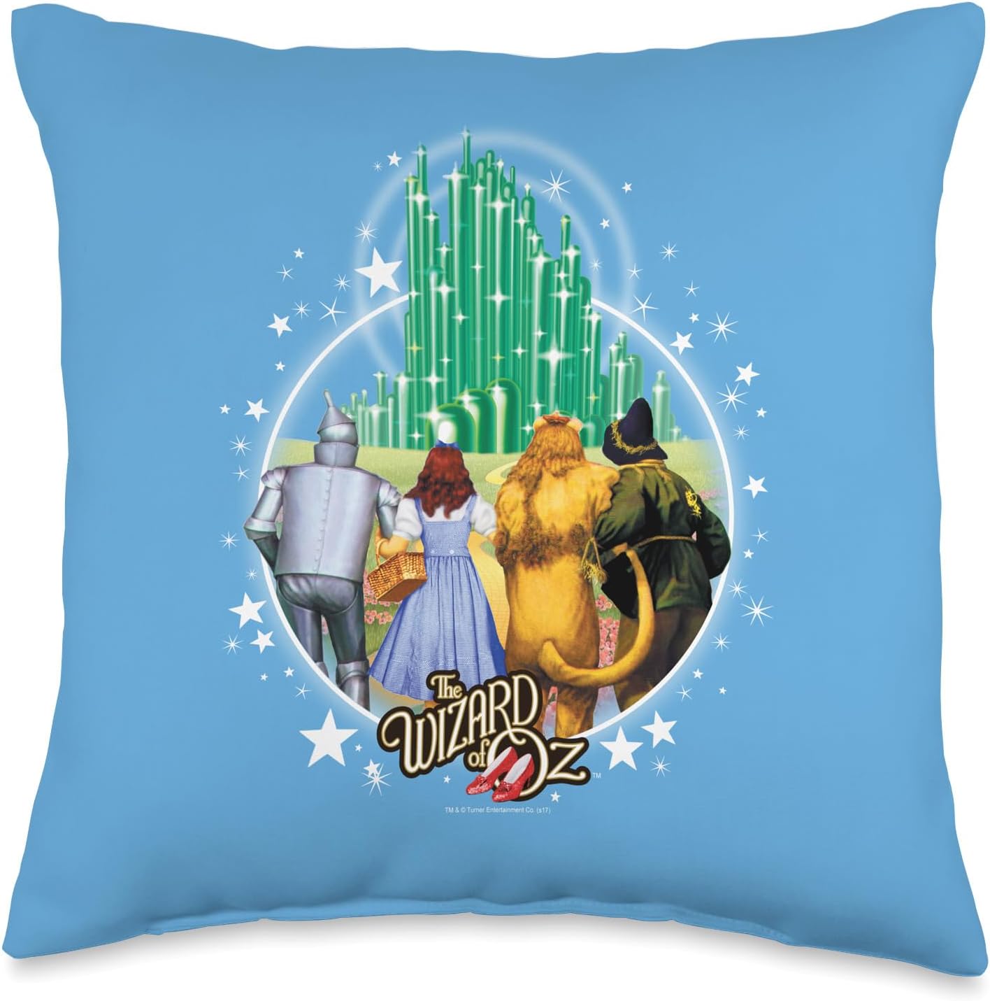 The Wizard of Oz Off to Emerald City Throw Pillow