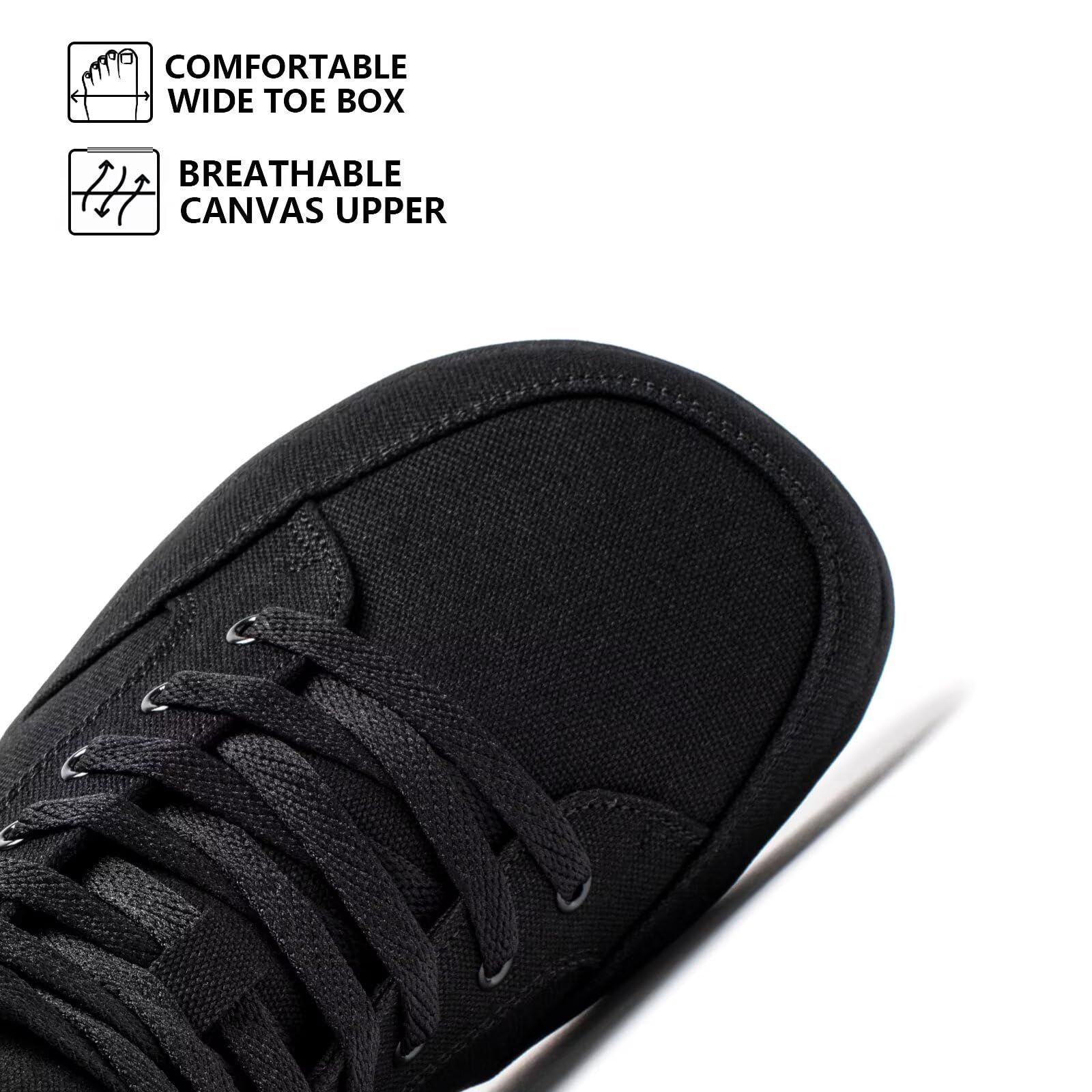 HOBIBEAR Zapatillas Unisex Barefoot de Lona Altas con Punta Ancha para Correr por Senderos
