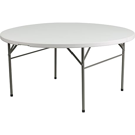 Flash Furniture Scarborough 5' Round Plastic Folding Event Table