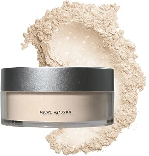 OnkessyBeauty Loose Glitter Setting Powder - Matte Finish, Long-Lasting Radiant Shine, Lightweight Face Powder for Airbrushed Makeup