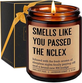 Miracu Candle, Passed The NCLEX, New RN Gifts for Nurses, Congratulations