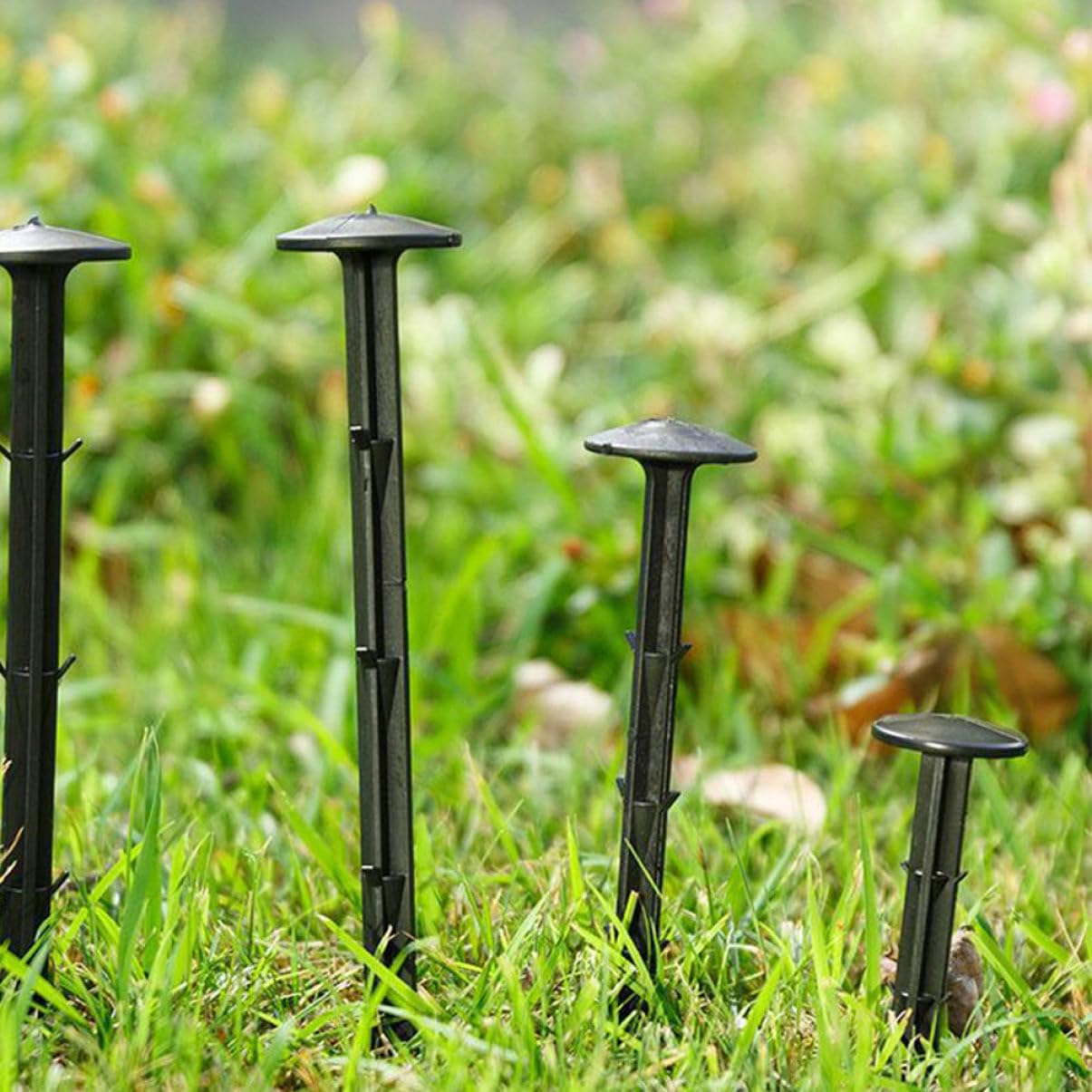 TOYANDONA Piquets de Jardinage en Plastique 60 Pcs pour Fixation Sol Outil de Jardinage Anti-Mauvaises pour Bâches et Filets d'Ombrage