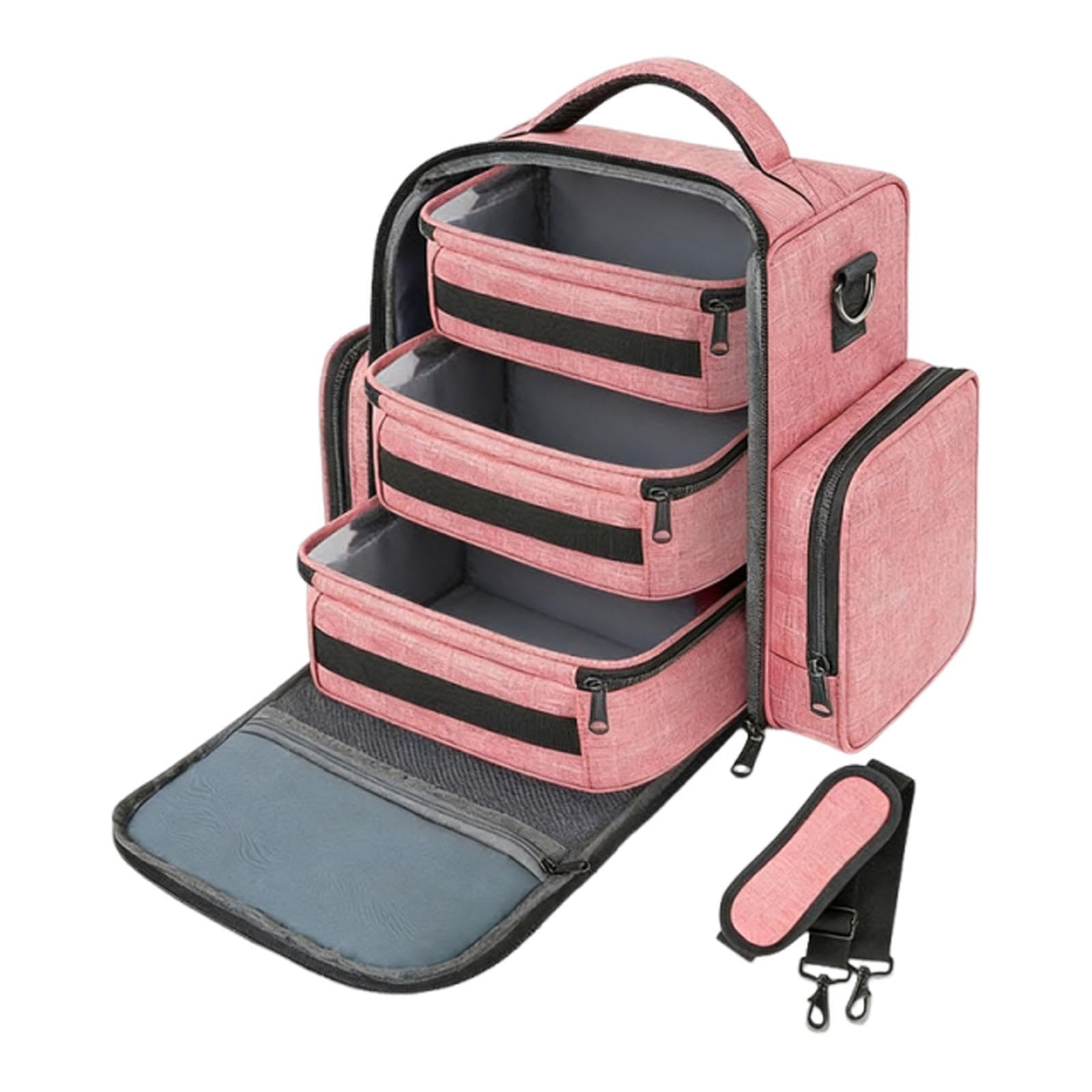 Aufbewahrungstasche für Nagellack, tragbar, Reisetasche/Aufbewahrungsbox für Gel-Nagellack, Rosa