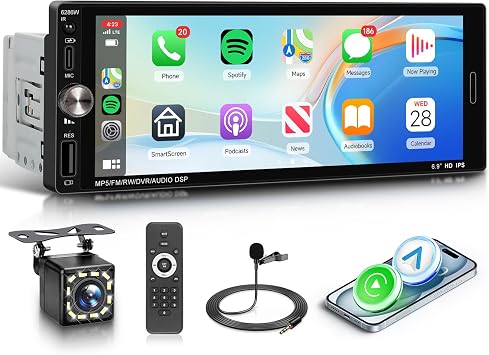 Single Din 6.9" HD IPS Touch Screen Radio