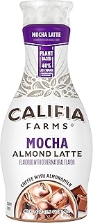 Califia Farms - Mocha Cold Brew Coffee with Almond Milk, 48 Oz, 100% Arabica, Dairy Free, Plant Based, Vegan, Gluten Free, Non GMO, Iced Coffee
