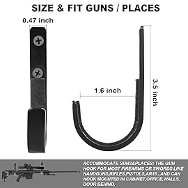 GOHIKING Gun Rack Storage Rifles Shotgun Hooks Wall Mount Hangers for Any Rifles Shotguns Archery Bow with Soft Padding and Heavy Duty Steel