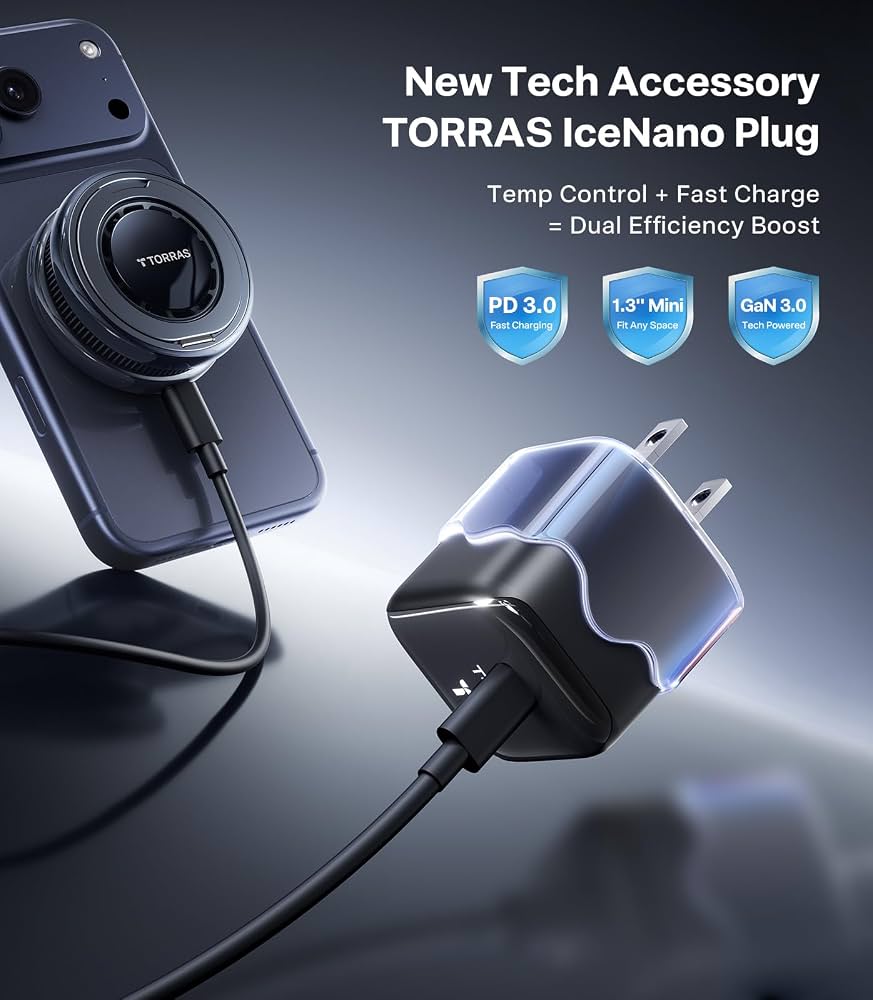 Amazon.com: TORRAS PolarCircle Qi2.2 Wireless Charger, 25W Cooling