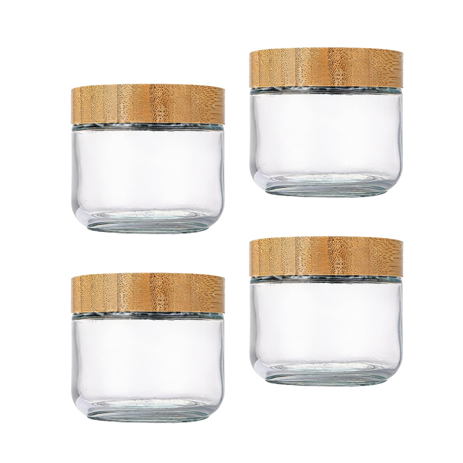 Kaeltsyn Glass Storage Jar with Airtights Lid for Overnight Oats Yogurt Parfaits and Food 300ml 480ml Oatmeal Jar