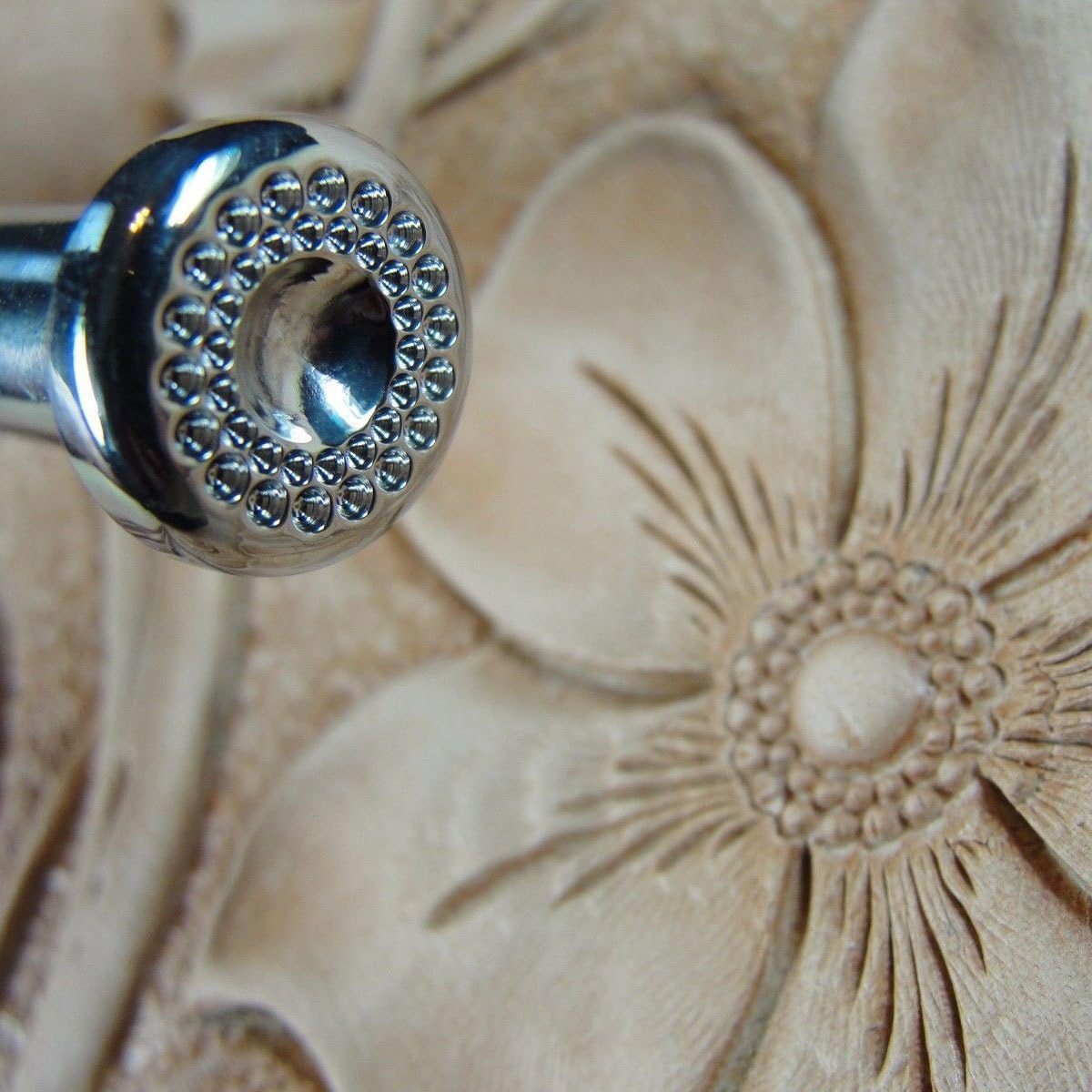 Stainless Steel Barry King - #2 Double Row Flower Center Stamp (Leather Stamping Tool)