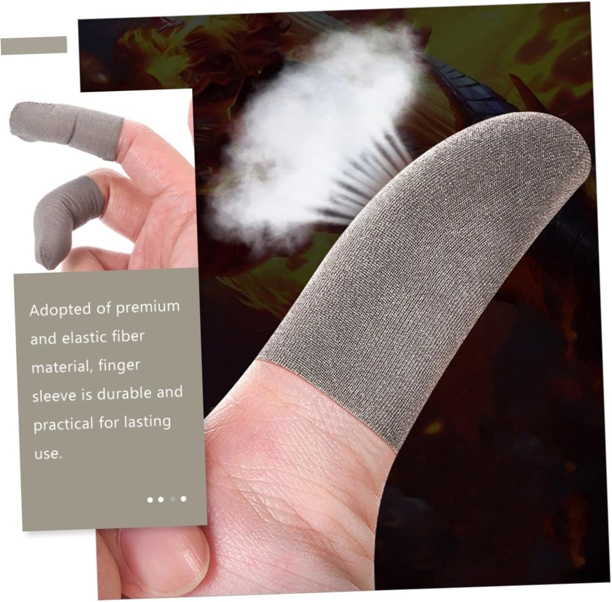 OSALADI 40pcs - Gaming Finger Sleeves Breathable Thumb Protective Covers for Mobile Gaming Comfortable Fit Sweat Absorbing Flexible Design for Enhanced