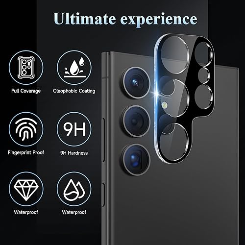 Miniatura 26 de Paquete de 4 protectores de lente de cámara para Galaxy S21 Ultra, protector de pantalla de vidrio templado 9H compatible con Samsung Galaxy S21