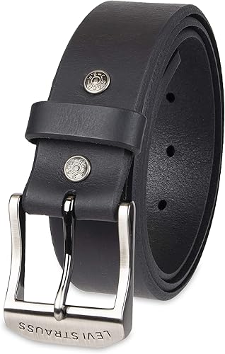 Levi's mens Black Leather Belt - Casual Design for Jeans Or Everyday Wear