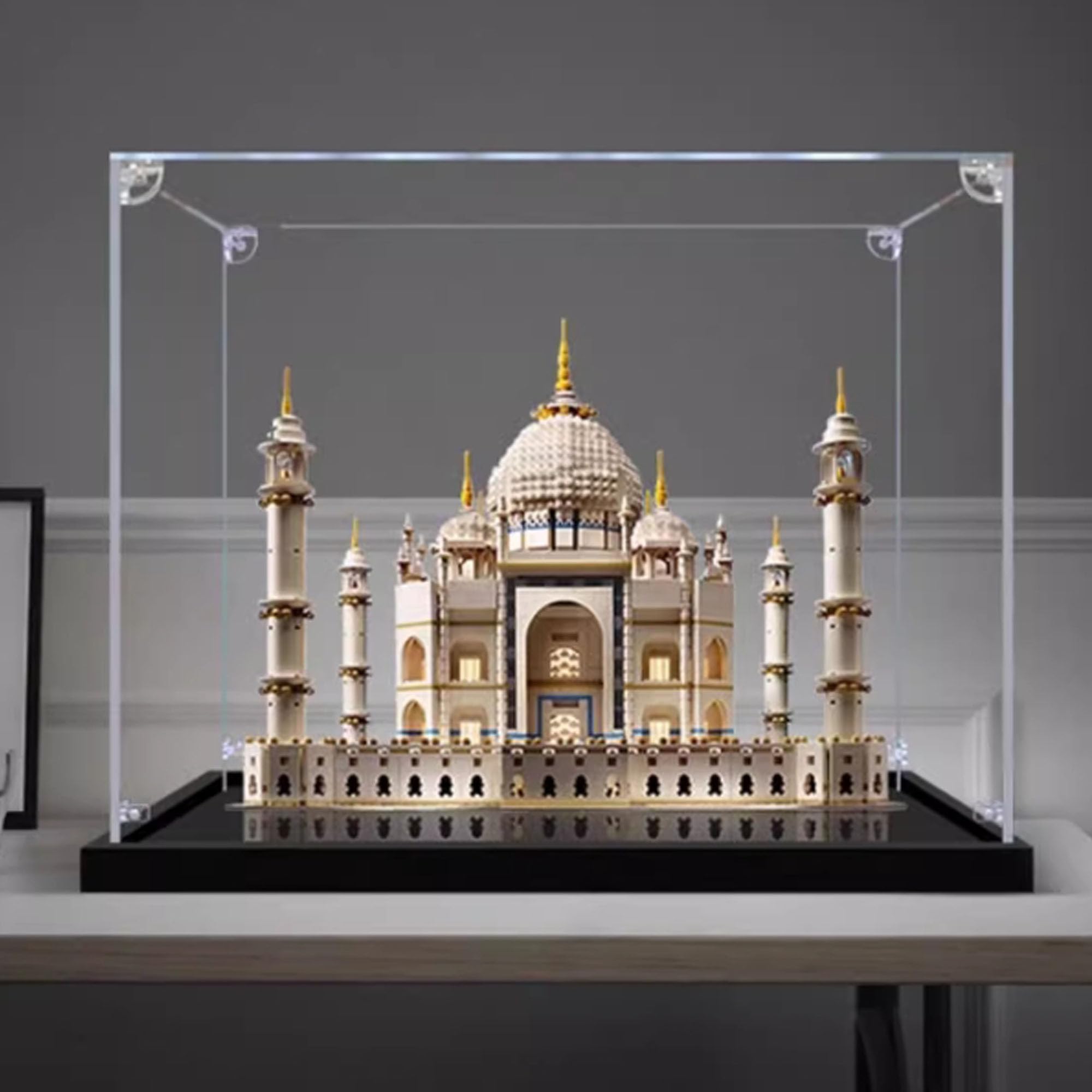 Acrylic Display case, Compatible with Lego 10256 Taj Mahal Display Box kit,dustproof, UV-Resistant Transparent Display case (Display case only, kit