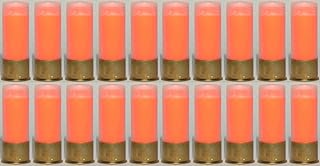 ST Action Pro Pack Of 20 Inert 12 GA 12GA Gauge Shotgun Orange Safety Trainer Cartridge Dummy Ammunition Ammo Shell Rounds with Brass Case