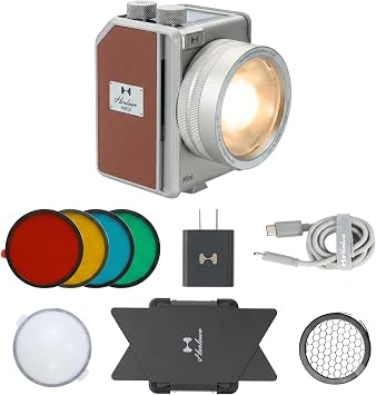 HARLOWE Mini II 20W LED Video Light, Dual Power Portable Camera Light, Bi-Color 2700K6500K, 1545 Adjustable Spotlight, 1800LM for Photography, Video & Streaming, Standard Kit