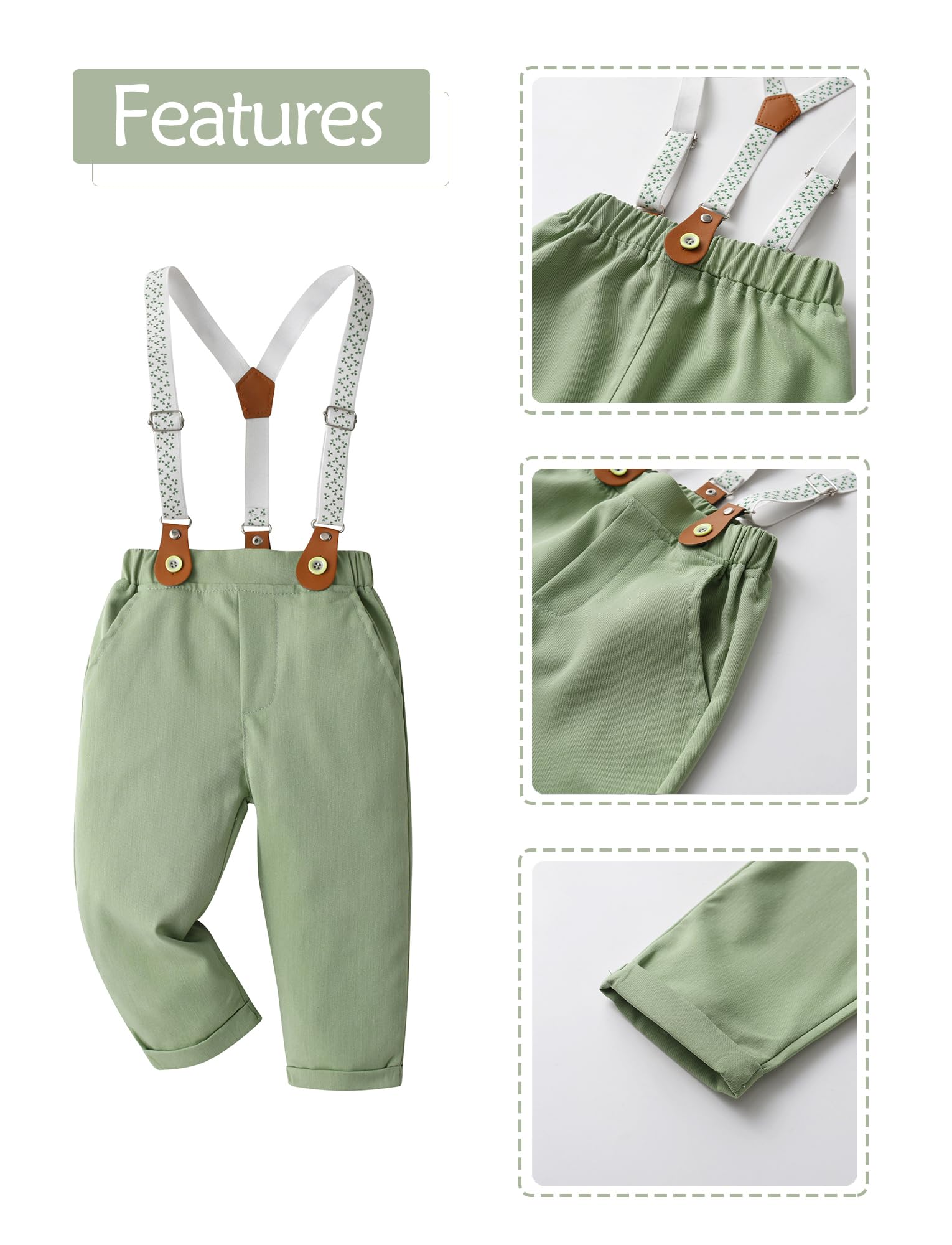 Happy Cherry Costume de baptême d'hiver pour bébé garçon Ensemble de mariage en coton à manches longues pour fête d'enfant Vêtements de cérémonie pour homme Idéal comme cadeau d'anniversaire de