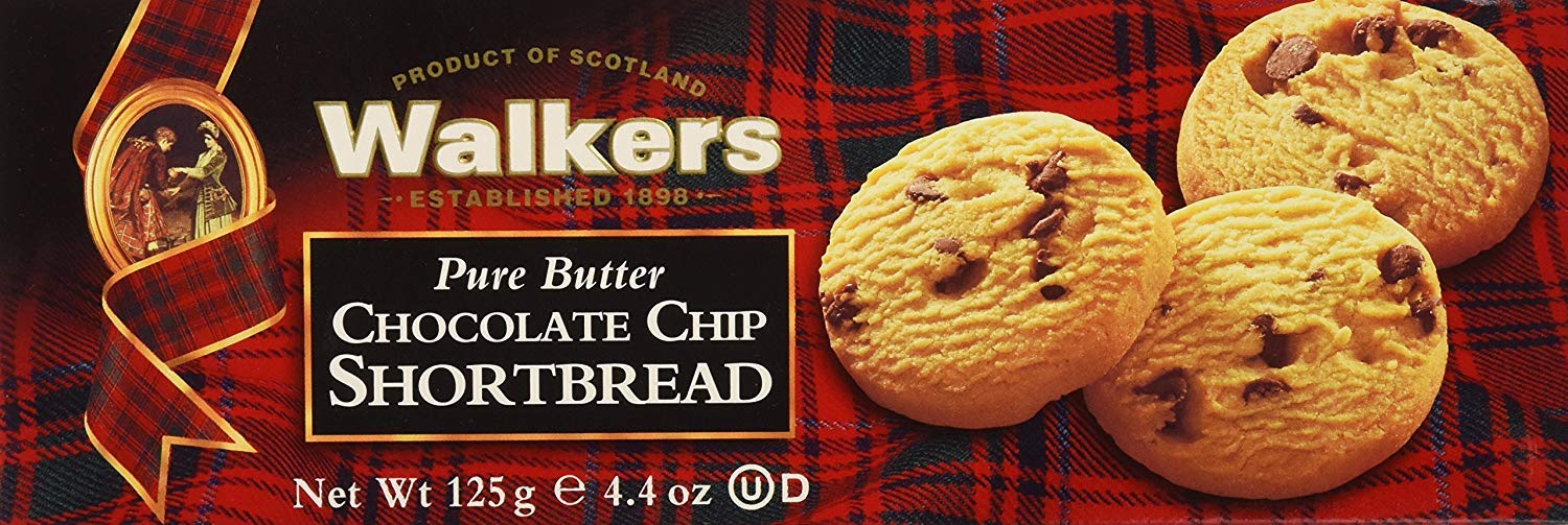 Walkers Shortbread Chocolate Chip Shortbread Cookies, 4.4 Ounce Box