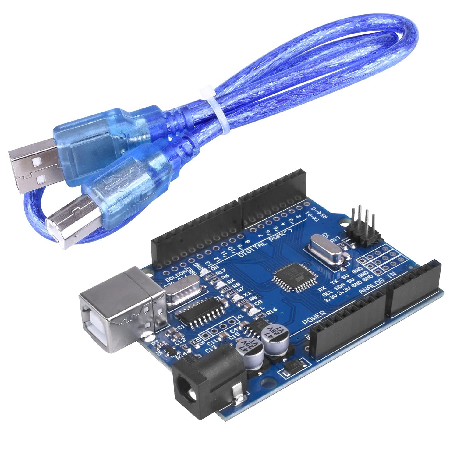 Carte de développement R3 ATmega328P avec câble USB pour Arduino Mega 2560 Nano Robot Prend en charge IDE MCU Learner