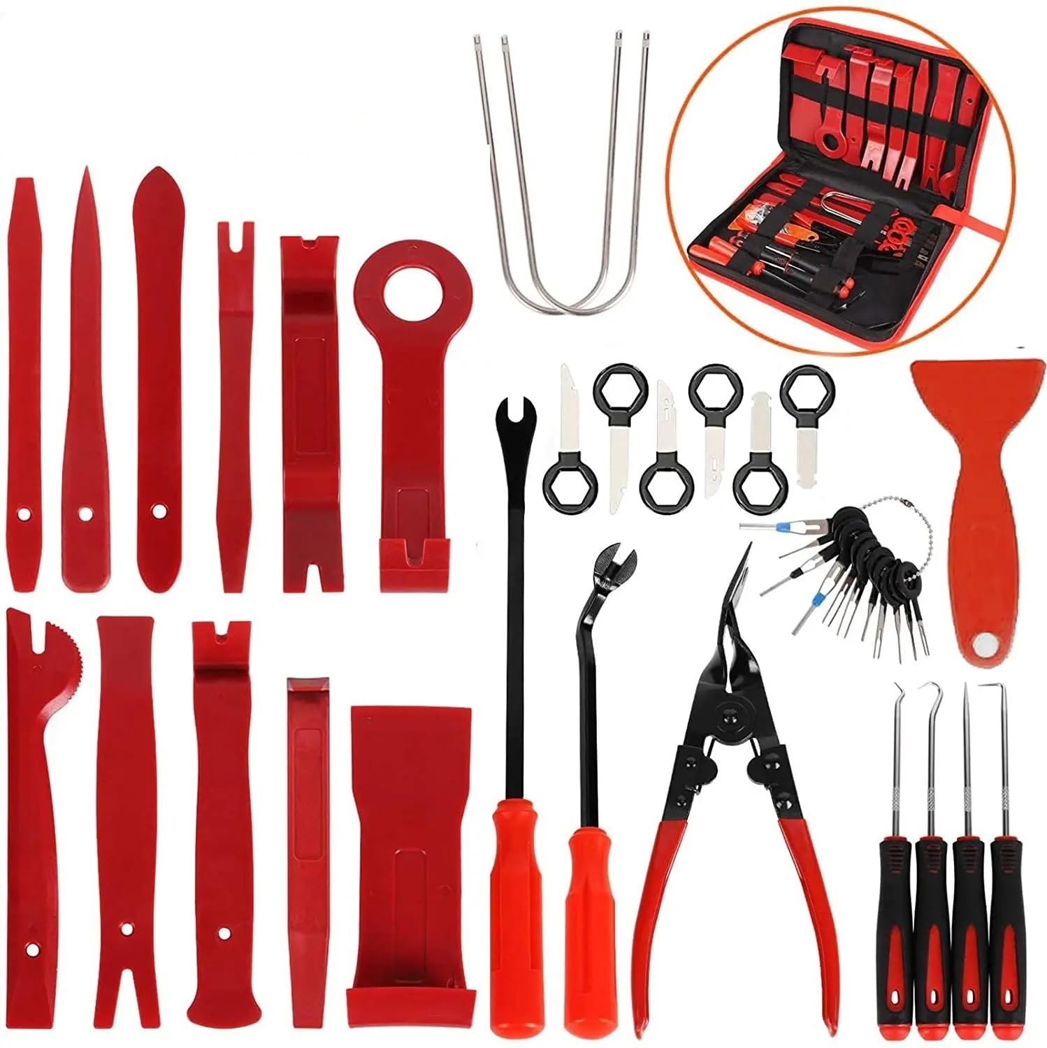 Hebelwerkzeug Auto Instrumentensatz for den Nietenwechsel am Auto-Port. Instrumentensatz for den Nietenwechsel. Audio-Stifte for den automatischen Clip-Einsatz, Instrumentensatz for Aufhängen im Depot
