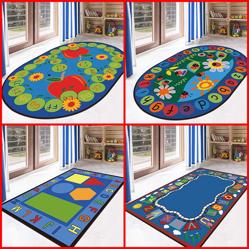 Tappeti Educativi Per Bambini Kids Play Mat Con Abc, Tappetini Da Gioco Non Scivolosi, Tappeto Playtime Sicuro E Divertente Per Bambini, Blu