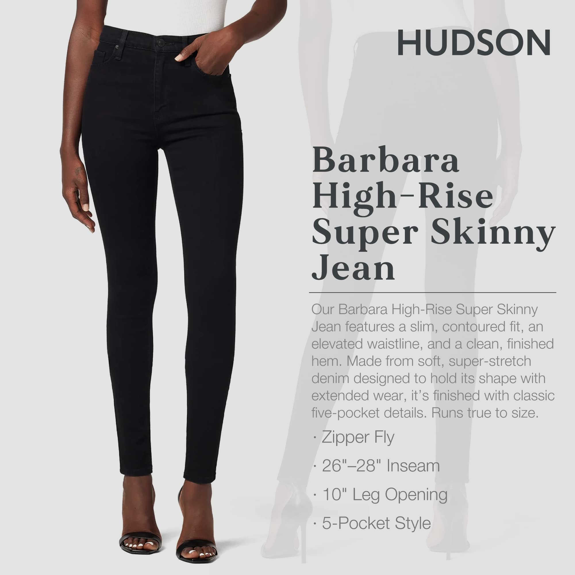 Hudson Barbara - Jeans Tobilleros súper Ajustados de Talle Alto para Mujer