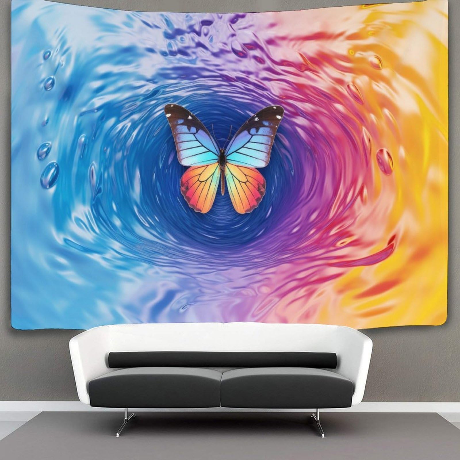 kaiyun Butterfly Tapestry Bedroom Aesthetic Indie Wall Room Decor Wall Hanging,Wall Art 180cmx230cm