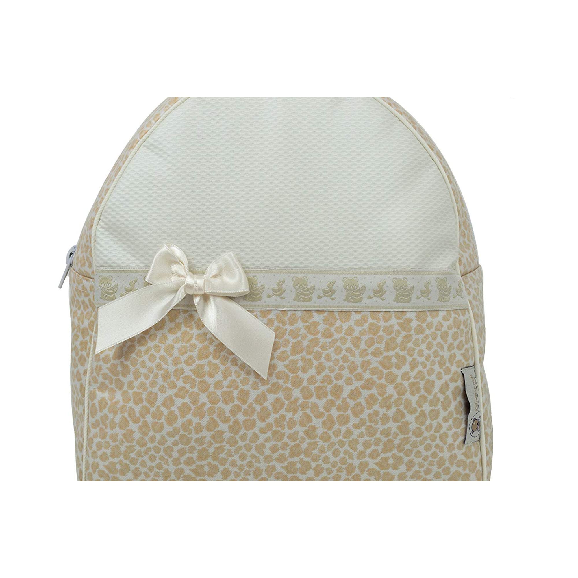 Zaino o zainetto per bambini PERSONALIZZATO con il NOME RICAMATO. Gabriela: vari colori disponibili (Beige)