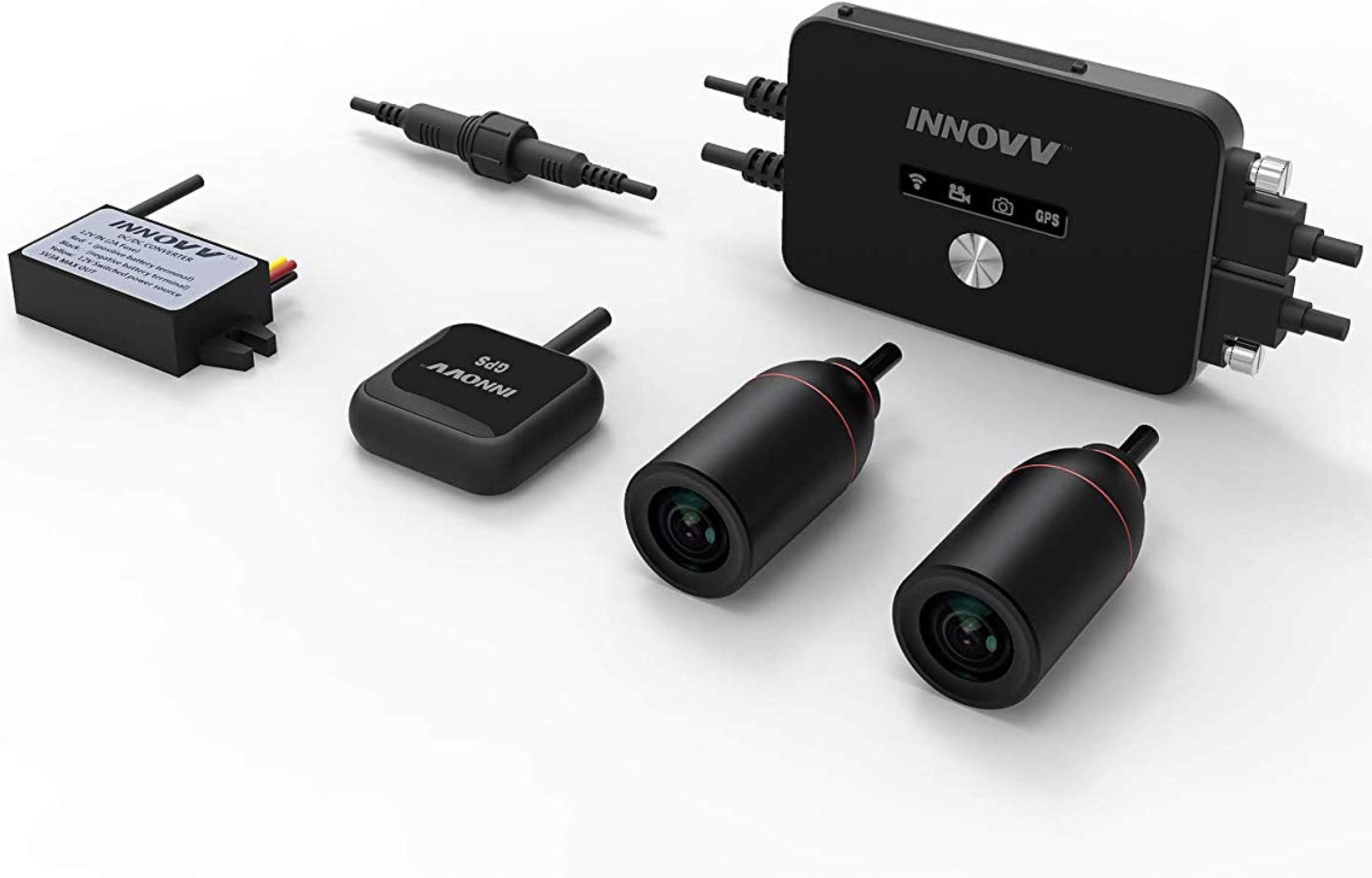 INNOVV K2 2019 Edition Motorcycle Dual Front and Rear Back Fitted Motorbike Camera. Dash Cam. Loop Record. Parking Mode. Auto On/Off. Wifi App