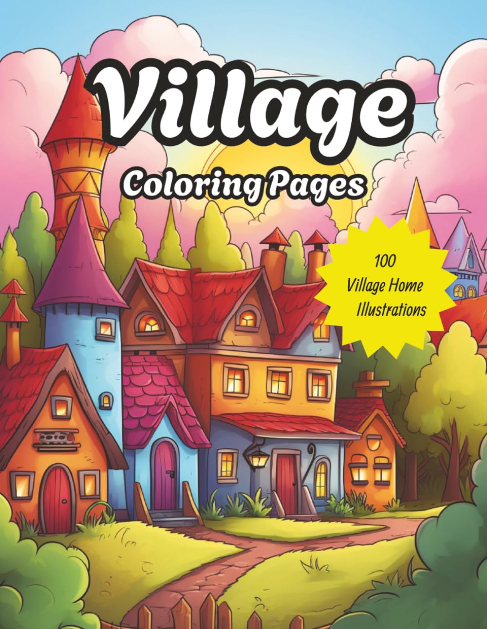 Village Scenes Coloring Pages